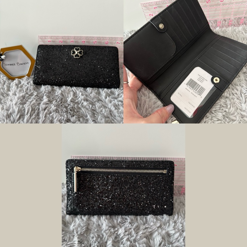 Black Glitter Kate Spade wallet